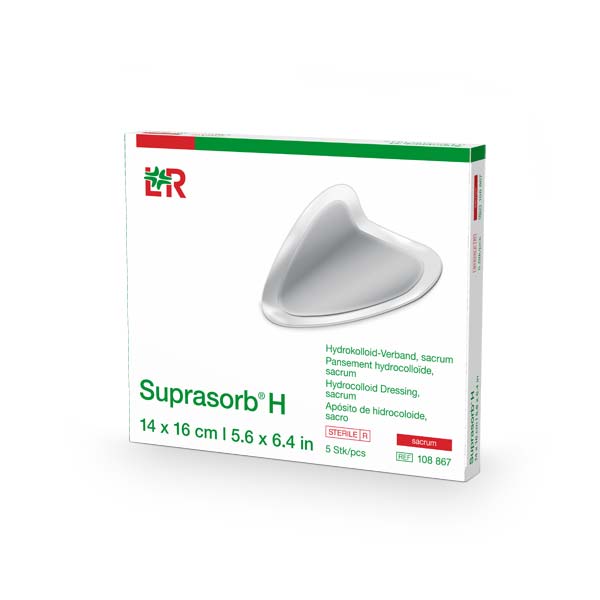 Suprasorb H Hydrokolloid Verband Sacrum - Steril, Verklebungsarm, sichere Haftung , 5 Stk.
