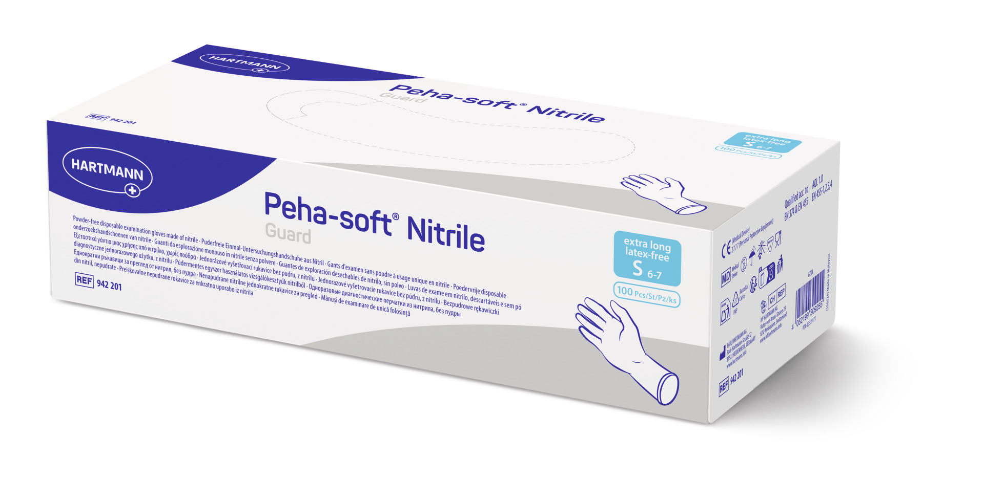 Hartmann Peha-soft Nitrile Guard Powderfree – Puderfreie und latexfreie Nitrilhandschuhe