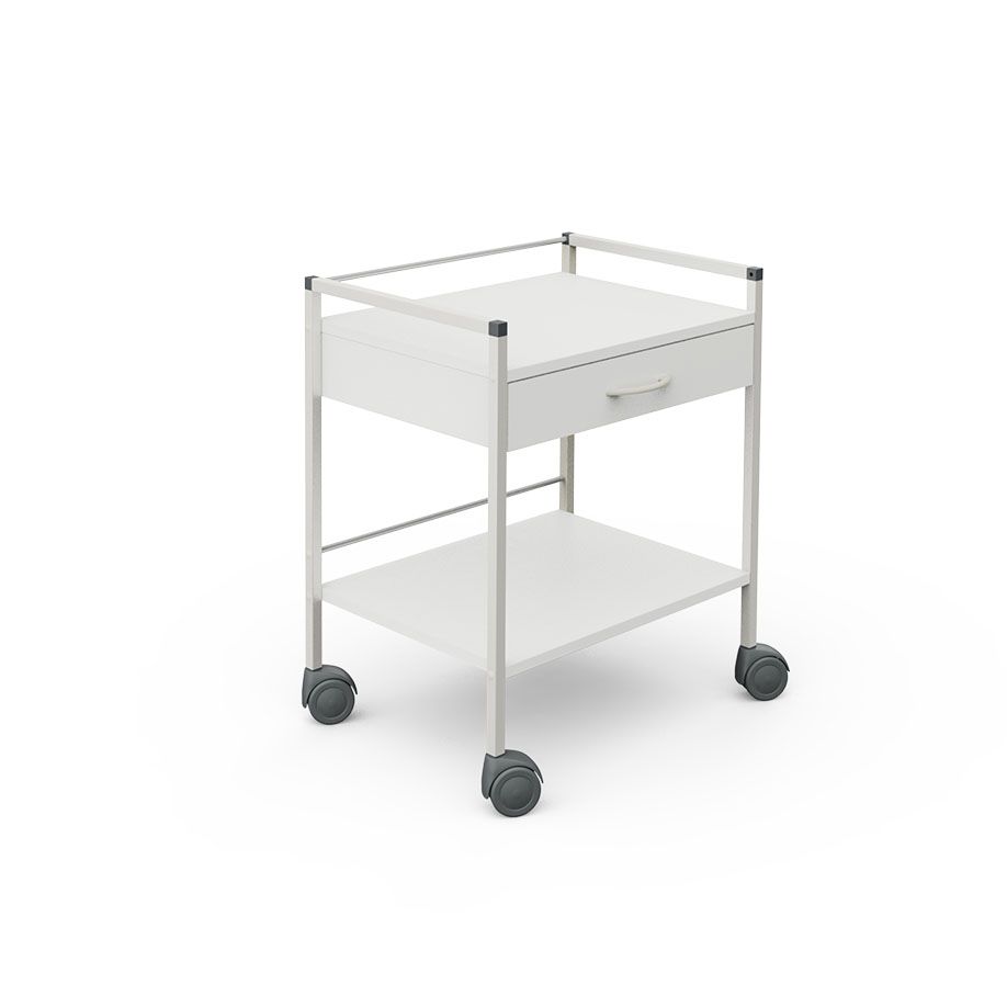 Basiswagen 08/16 - Mit 1 Schublade, weiß, Maße (BxTxH) 600 x 450 x 730 mm