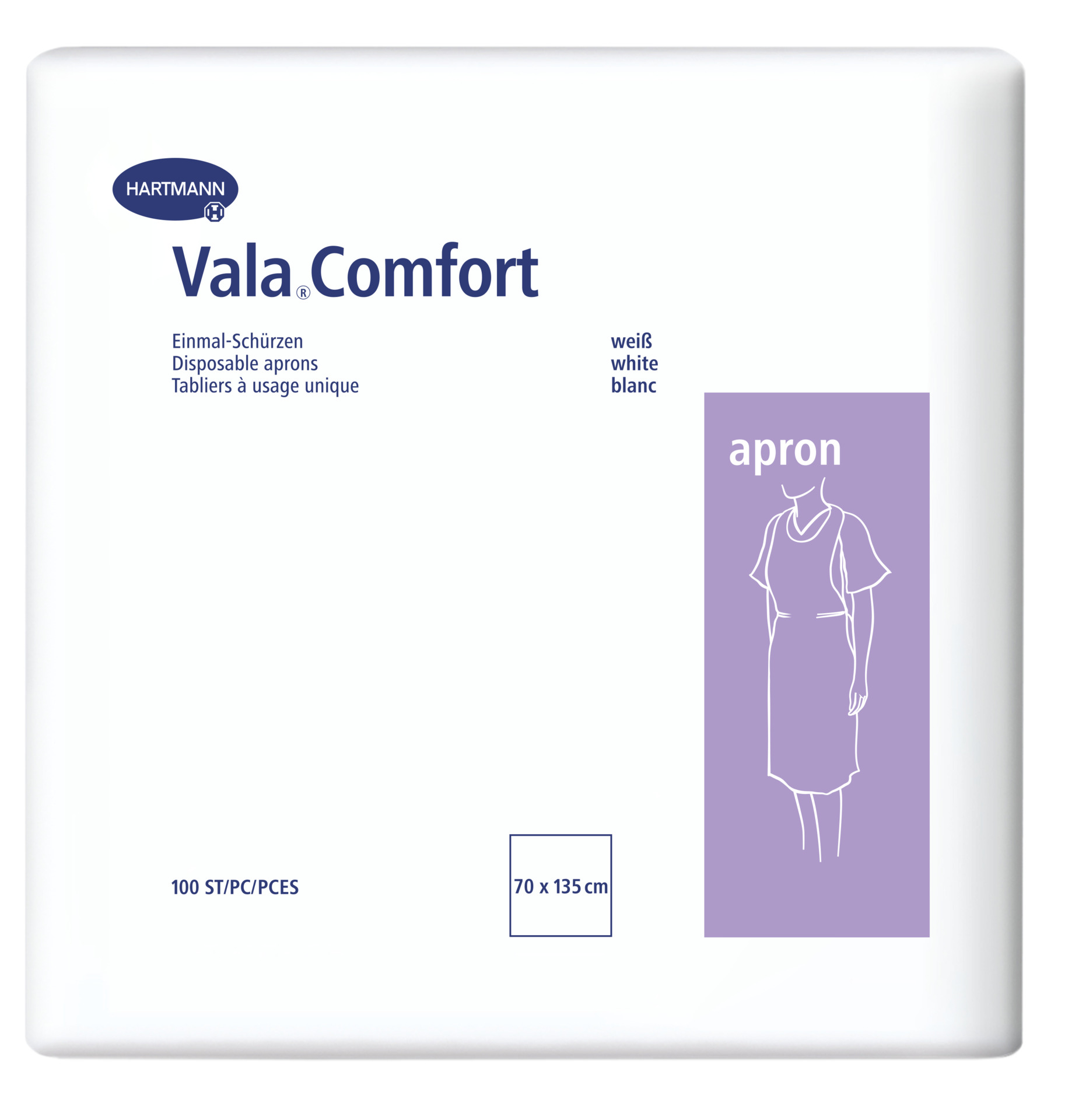 Hartmann ValaComfort Apron - Einmalschürzen 70 x 135 cm mit Rückenbändern