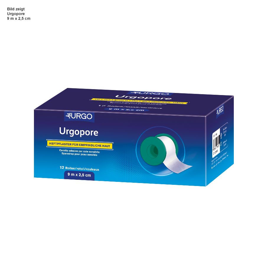 Urgopore - Weißes Vliespflaster ohne Schutzring, röntgendurchlässig, für empfindliche Haut