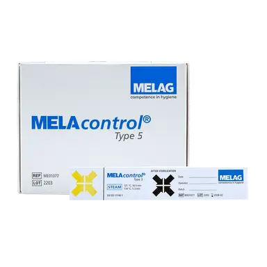 MELAcontrol Type 5 - 250 Indikatorstreifen zur Überprüfung der Sterilisationsbedingungen