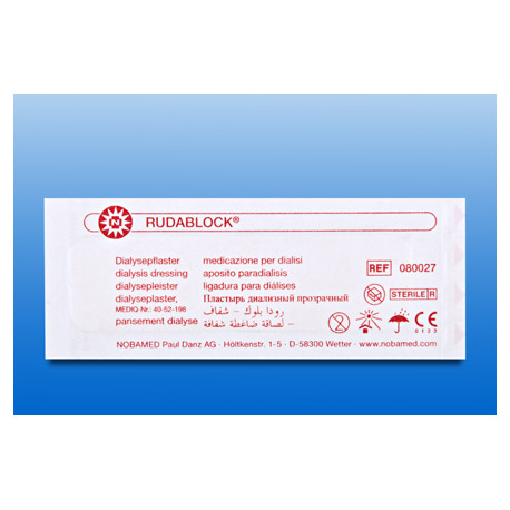 Rudablock Dialysepflaster, steril - weiß, 2,5 x 8,5 cm