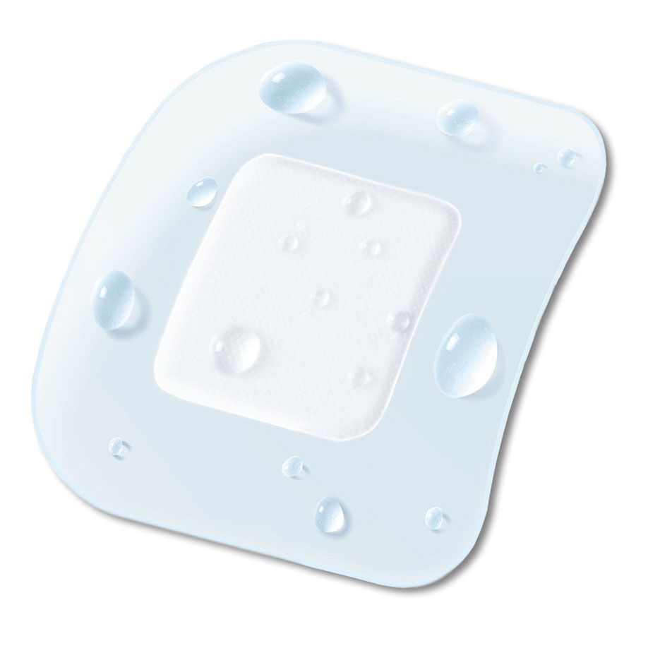Cutiflex Square 38 x 38 mm steril - weiß/transparent, Folienwundverband/Wundauflage