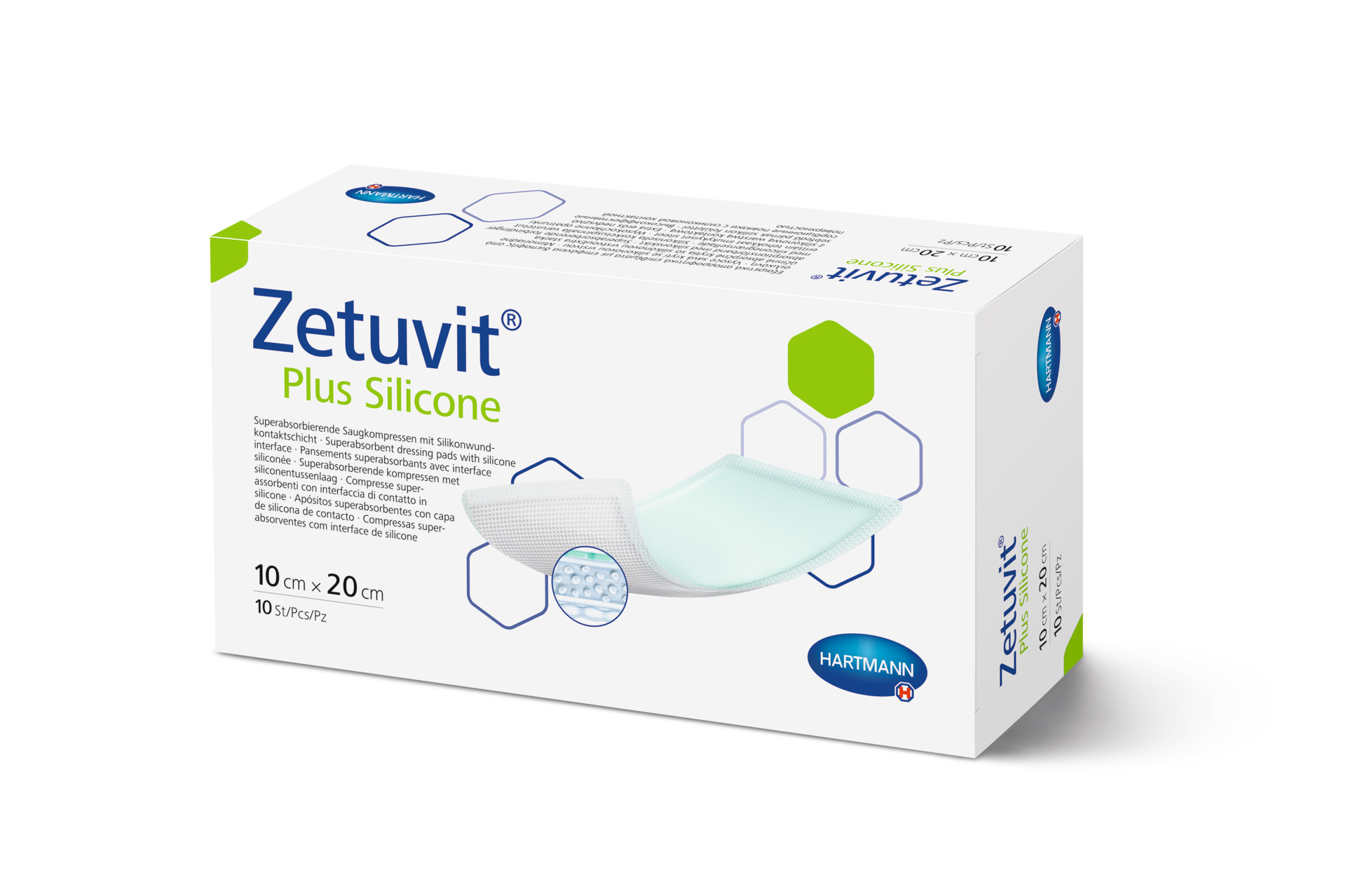 Hartmann Zetuvit Plus Silicone - Superabsorber-Wundauflage mit Silikon-Wundkontaktschicht