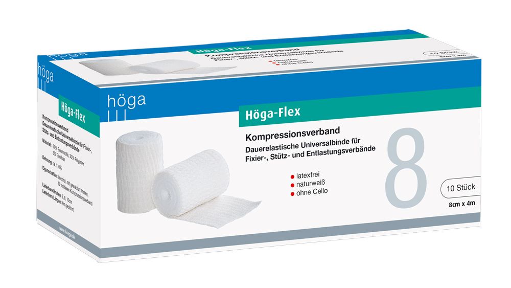 HÖGA-FLEX Binden - Dauerelastische Universalbinden, 10 Stück