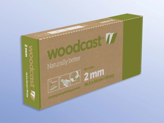 Woodcast 2 mm - zur Frakturversorgung, Ruhigstellung von Daumen, Fingern und der Hand