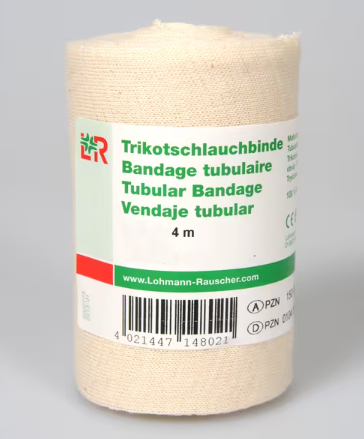 Trikotschlauchbinde, 4 m - einzeln eingesiegelt, Unterzug für Gips- und Castverbände