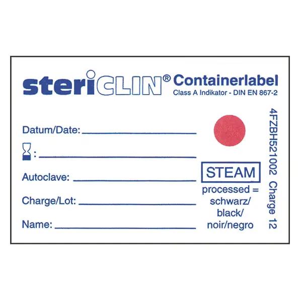 Containerlabel mit Dampfindikator - Selbstklebend