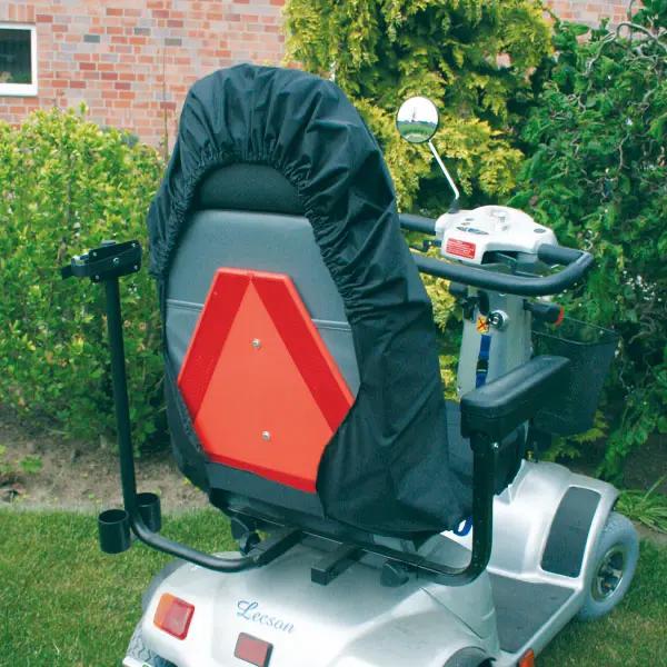 Scooter-Sitzschutz aus schwarzen Nylonmaterial