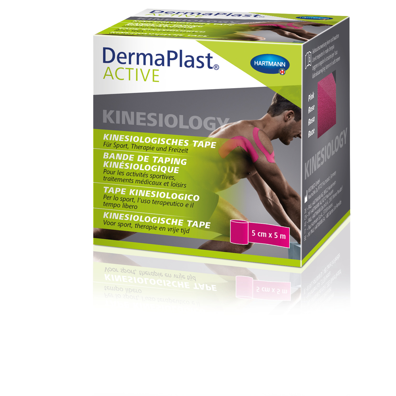 Hartmann DermaPlast Active Kinesiology Tape - Latexfreie Rolle 5 cm x 5 m