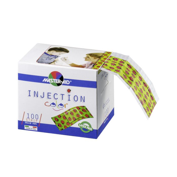 100 Stück Injektionspflaster color Marienkäfer - kleine Pflasterstrips für Kinder Rolle