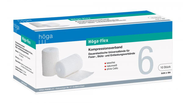 HÖGA-FLEX Binden - Dauerelastische Universalbinden, 10 Stück