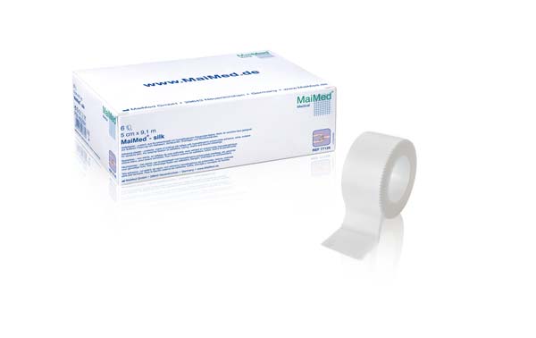 MaiMed-Silk - Weißes Heft- und Fixierpflaster auf der Rolle