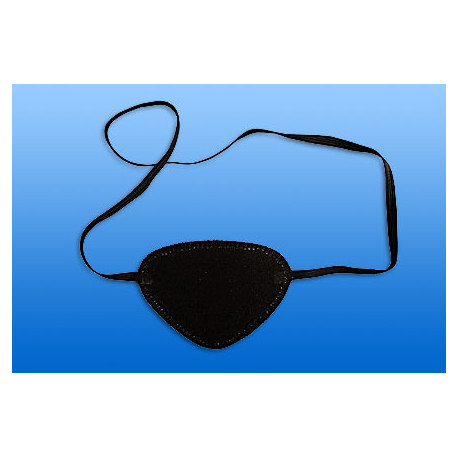 Augenklappen, schwarz - Steif mit elastischem Band, 25 Stück
