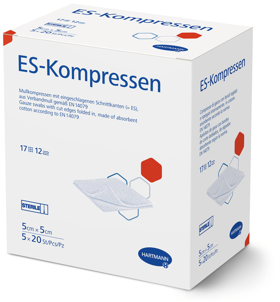 Hartmann ES-Kompressen 12-fach - Sterile Mullkompressen für Ambulant und Klinik