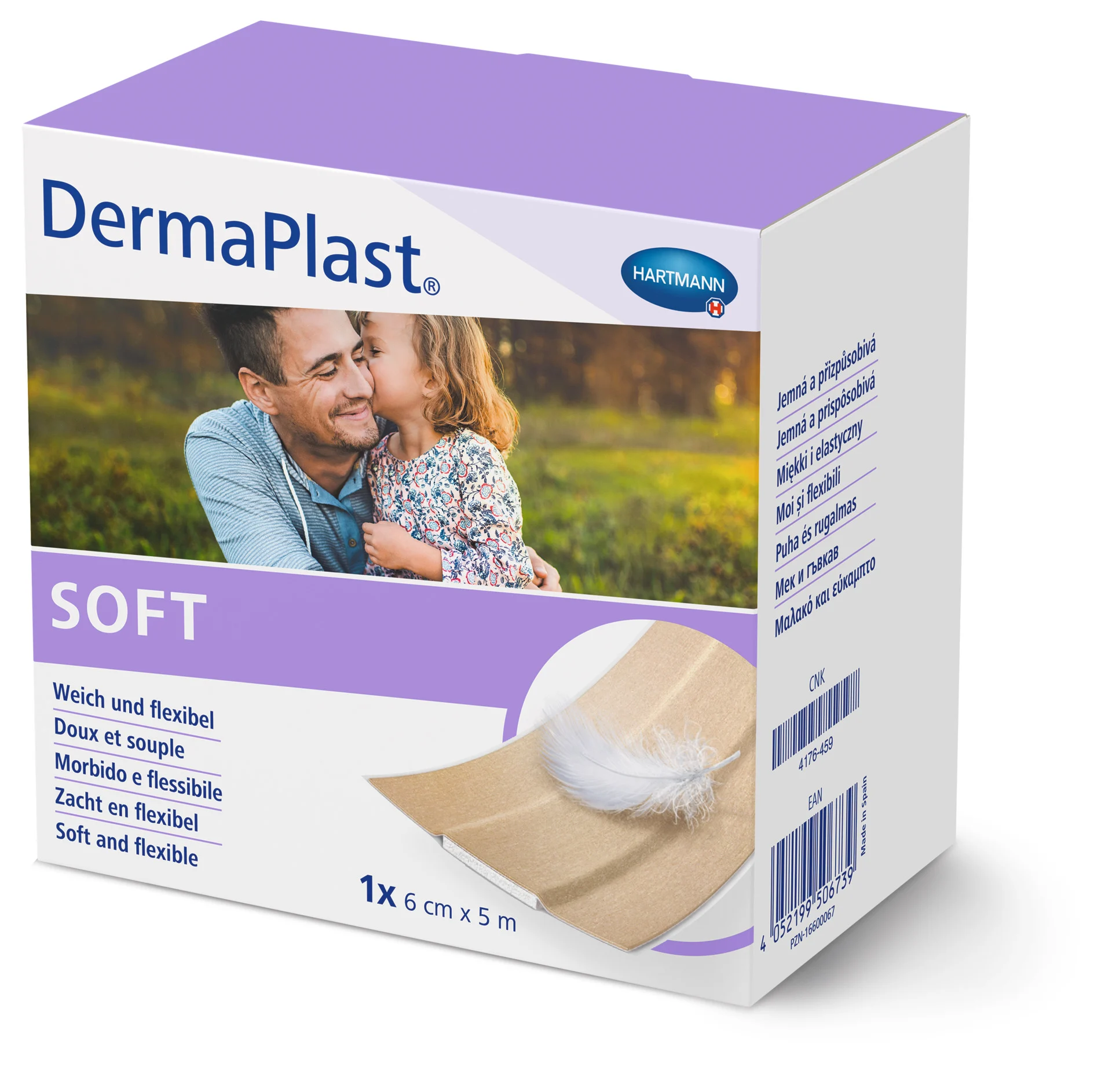Hartmann DermaPlast Soft - Wundpflaster für sensible Haut, aus querelastischem Vliesstoff
