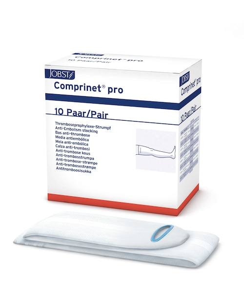 Comprinet pro knielang - 1 Paar weiße Thromboseprophylaxe-Strümpfe latexfrei