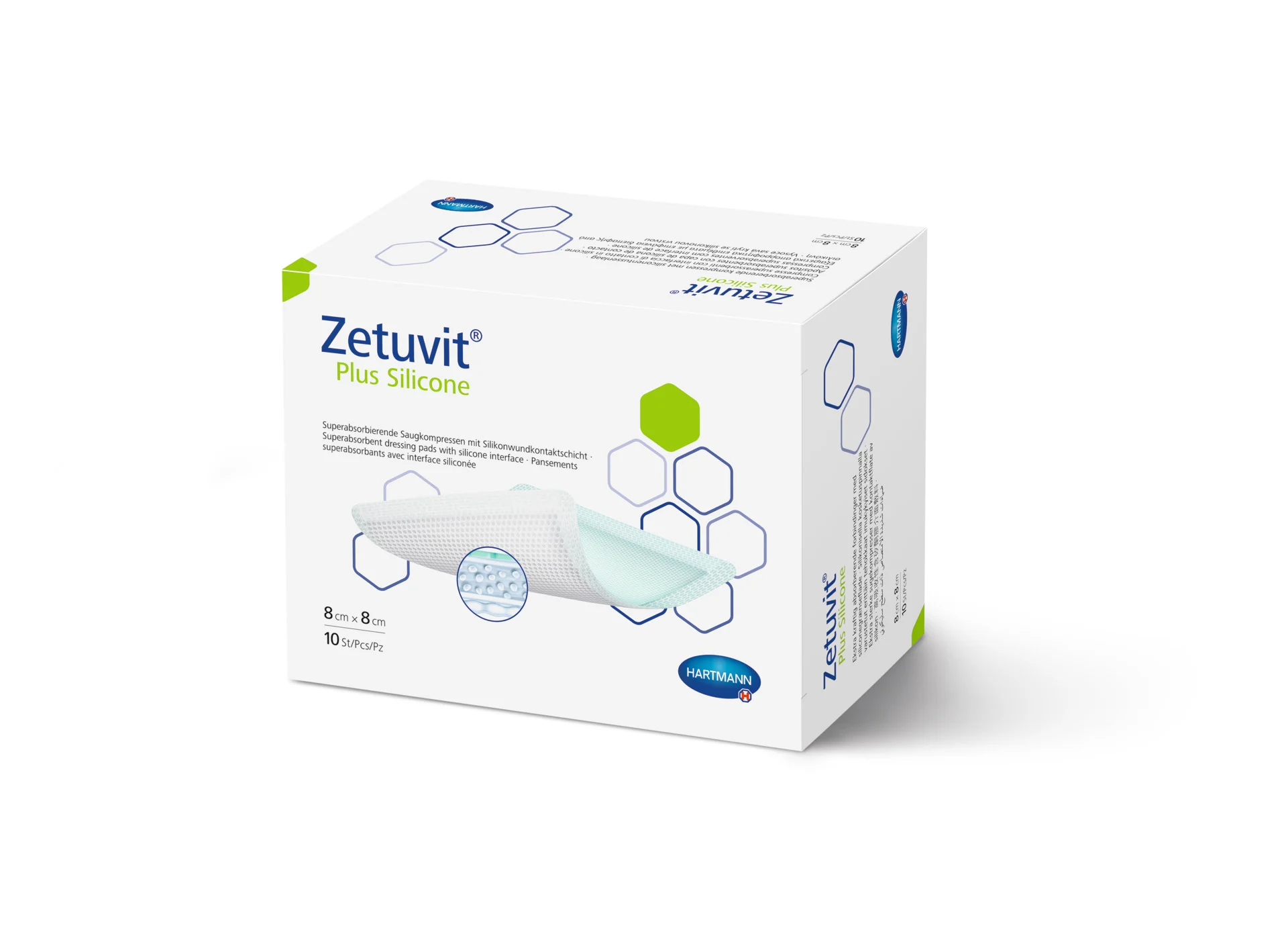 Hartmann Zetuvit Plus Silicone - Superabsorber-Wundauflage mit Silikon-Wundkontaktschicht