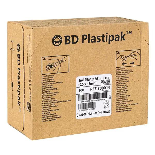 BD Plastipak-Spritze - 1ml Tuberkulinspritzen zur Verabreichung Medikamenten/Impfstoffen