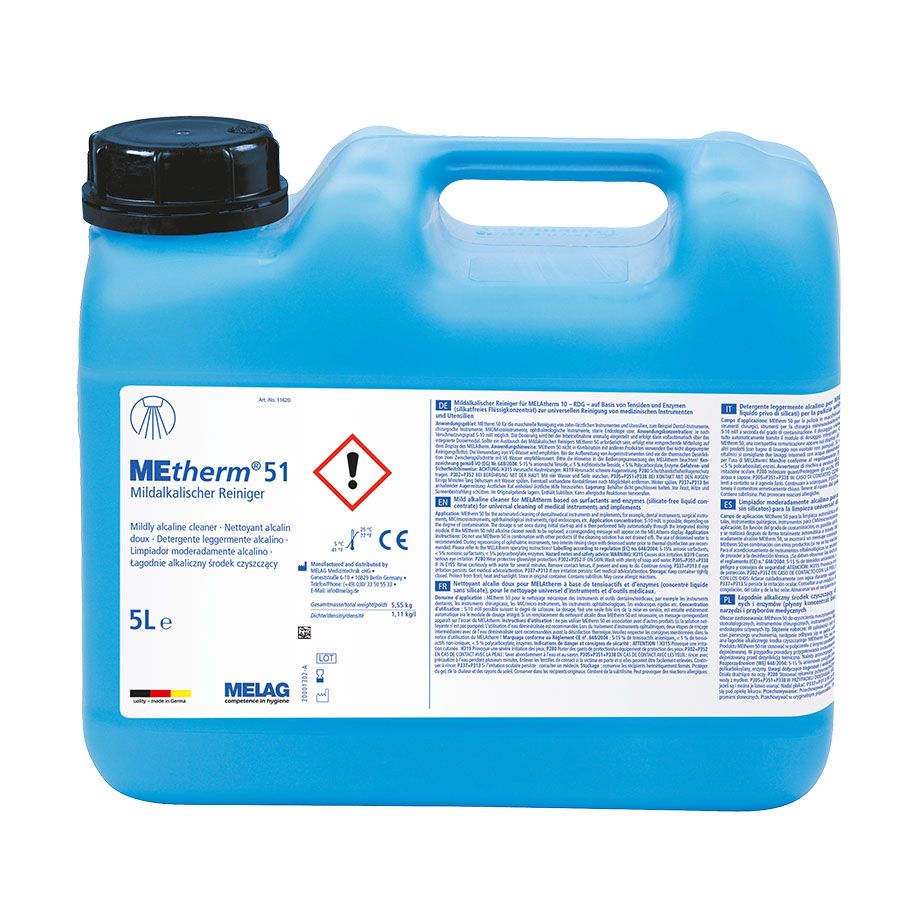 MEtherm 51 - mildalkalischer enzymatischer Reiniger, maschinelle Instrumentenaufbereitung