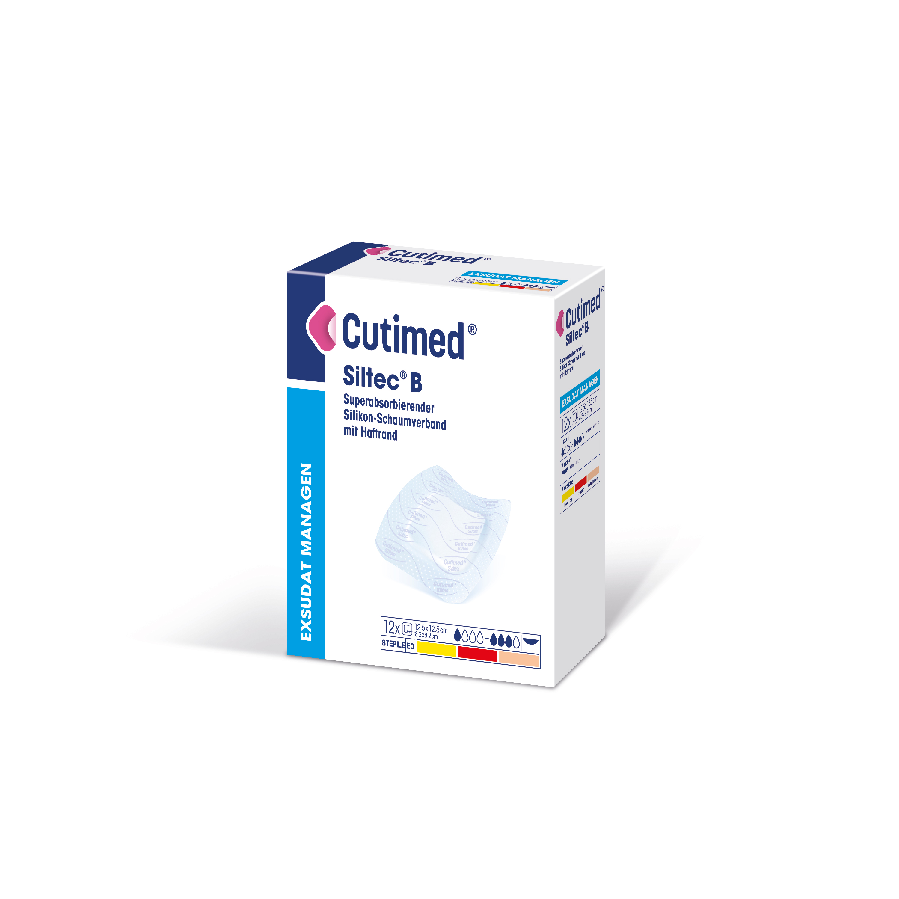 Cutimed Siltec B - Superabsorbierender Silikon-Schaumverband mit Haftrand