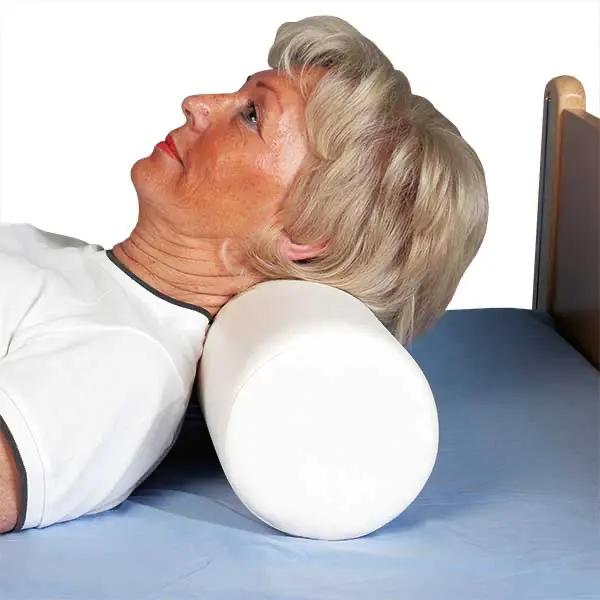 Nacken- und Knierollen - Mit weißem Kunstleder-Bezug