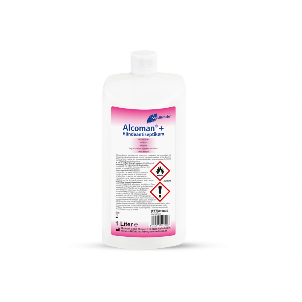 Alcoman Plus Händedesinfektion - Gebrauchsfertiges, alkoholisches Händedesinfektionsmittel