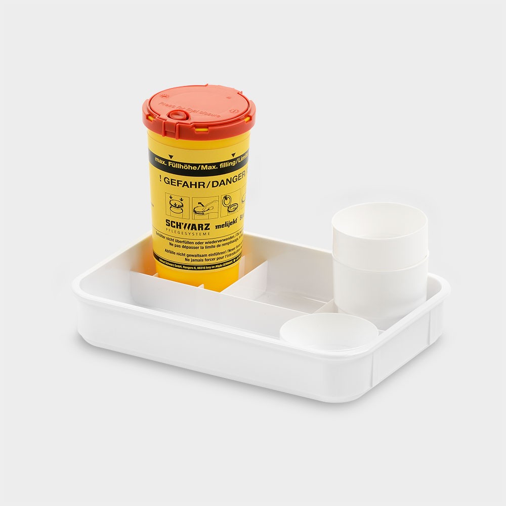 melijekt Blutzucker-Tablett E - Inklusive Zubehör, Maße: L 253 x B 176 x H 55 mm