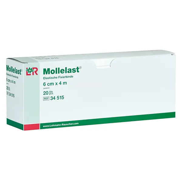 Mollelast - Elastische Fixierbinde, unsteril, Viskose 56% und Polyamid 44%