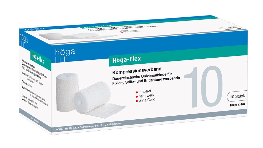 HÖGA-FLEX Binden - Dauerelastische Universalbinden, 10 Stück