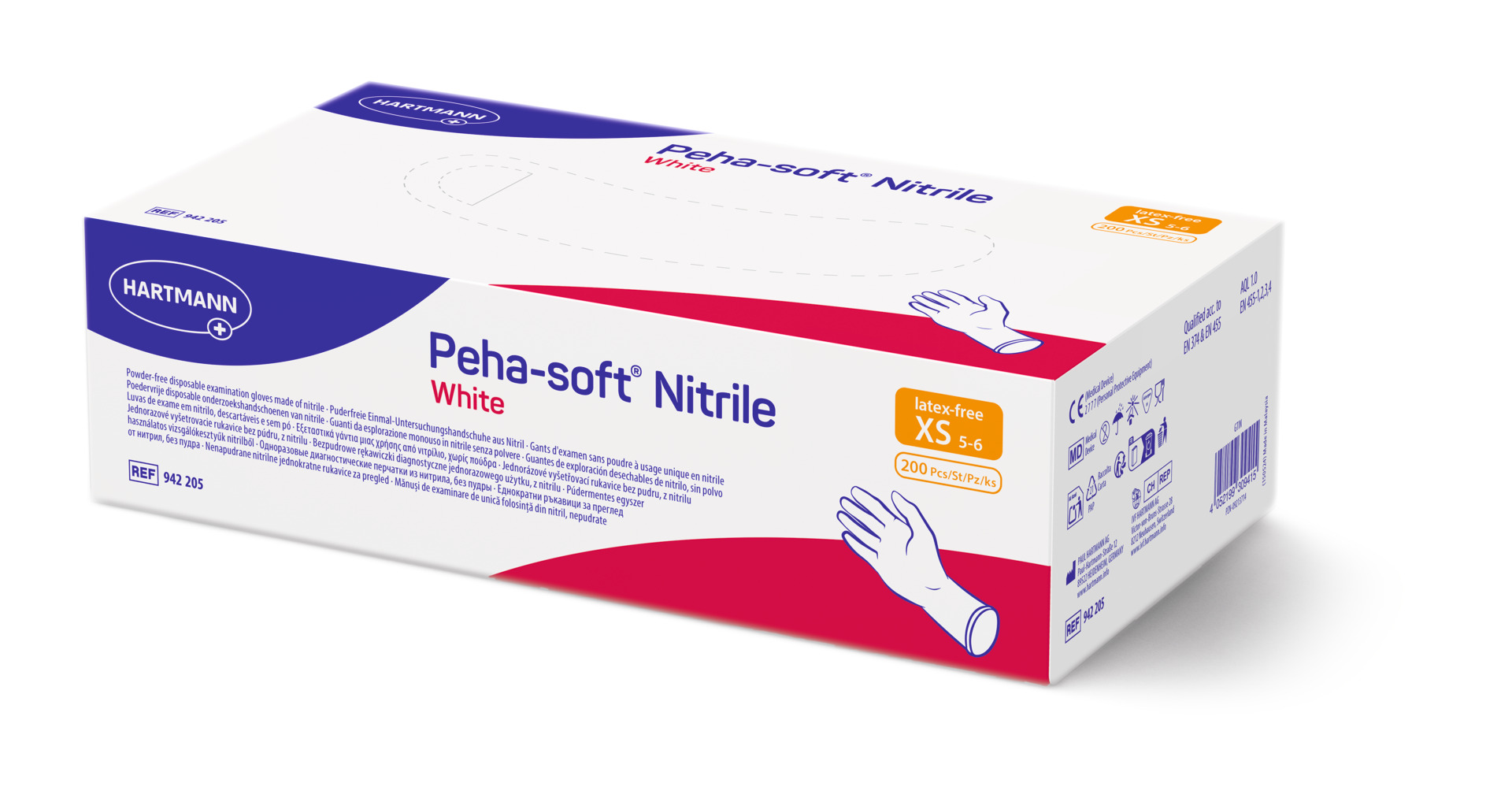 Hartmann Peha-soft Nitrile White - Puderfreie und Latexfreie Handschuhe Unsteril