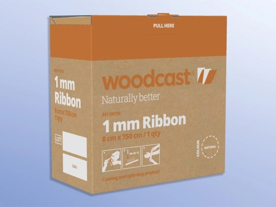 Woodcast Ribbon 1mm - Anpassbare Schiene für Finger und Körper auf der Rolle
