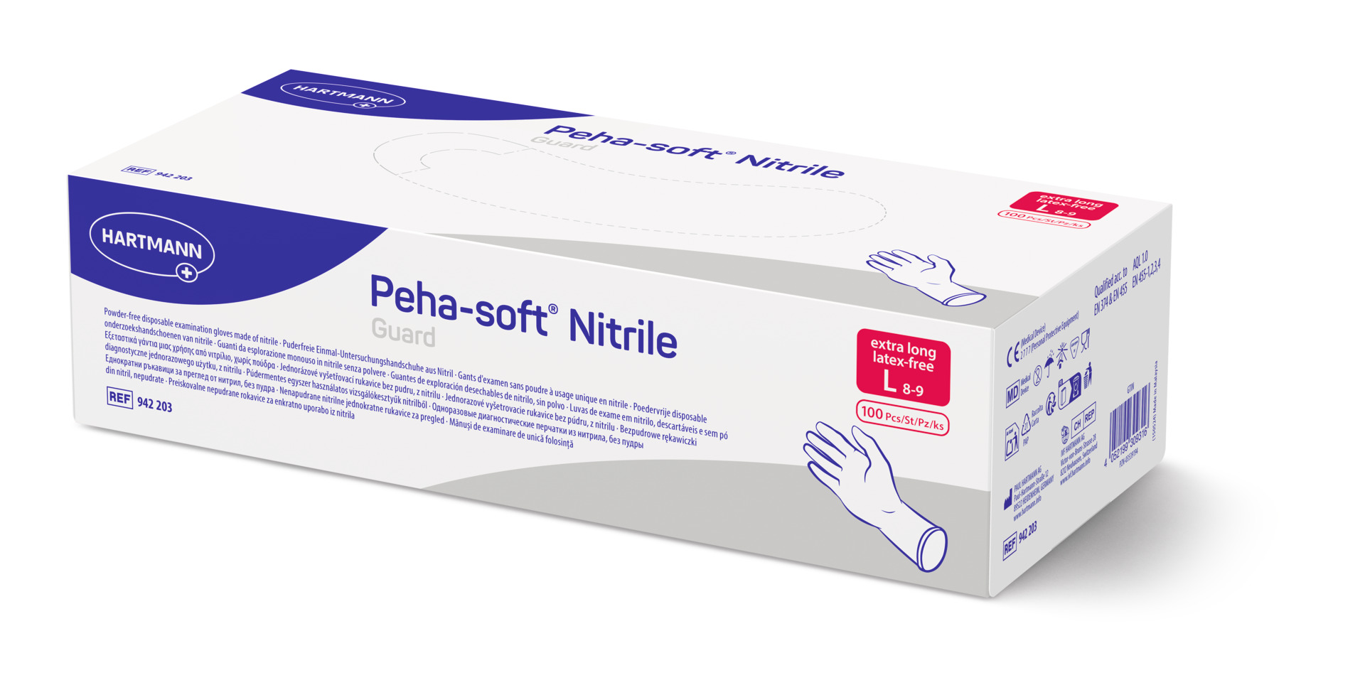 Hartmann Peha-soft Nitrile Guard Powderfree – Puderfreie und latexfreie Nitrilhandschuhe