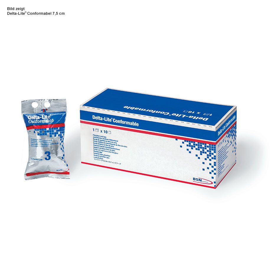 Delta-Lite Conformable - 12,5 cm x 3,6 m, Sehr gut geeignete Binde für rigide Castverbände