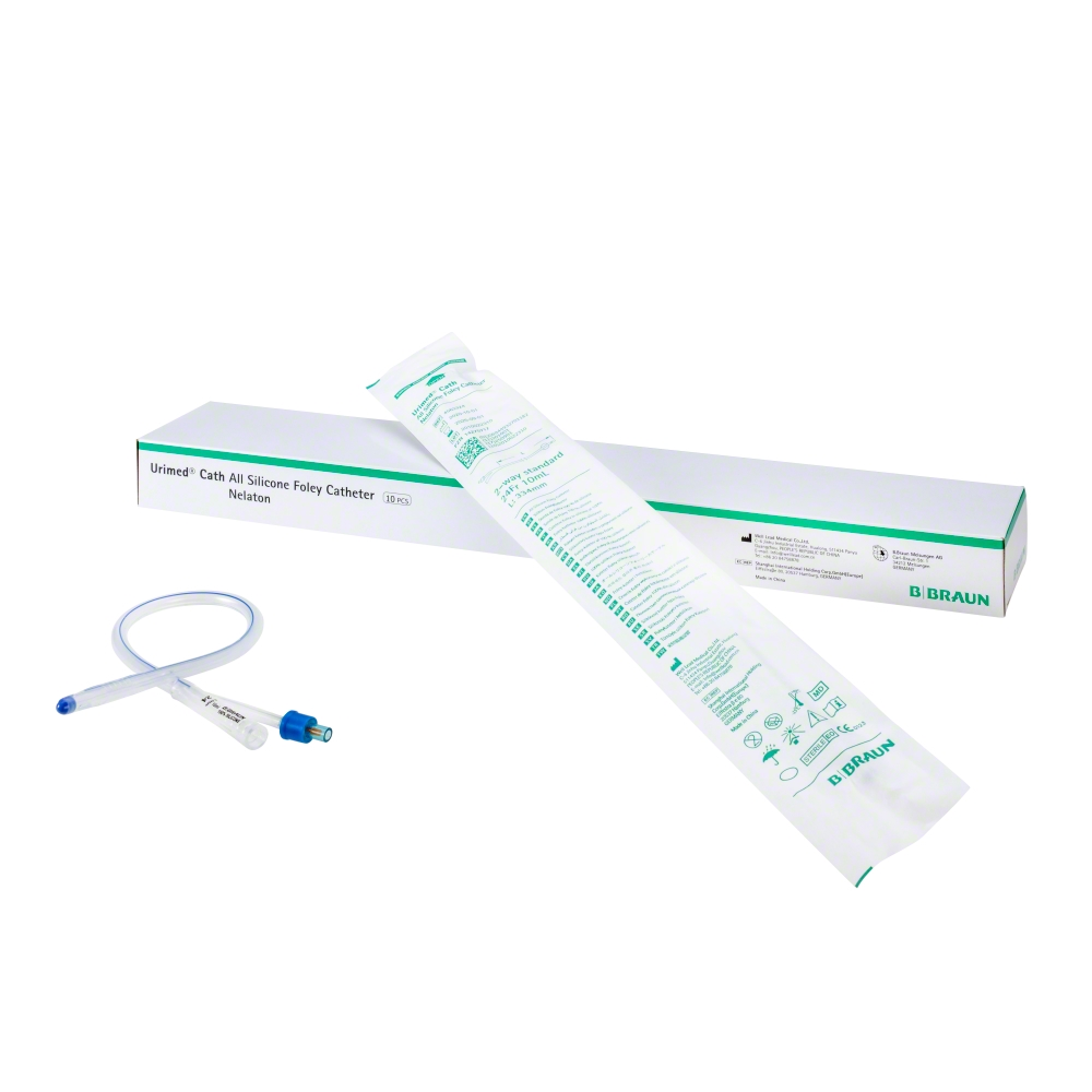 Urimed Cath Silikon-Dauerkatheter - Ch. 18, 42 cm lang, steril verpackt, mit Nelatonspitze