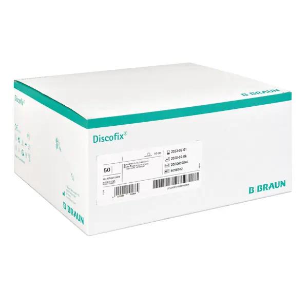 Dreiwegehahn Discofix-3 mit Verbindungsleitung - Blau, 10 cm