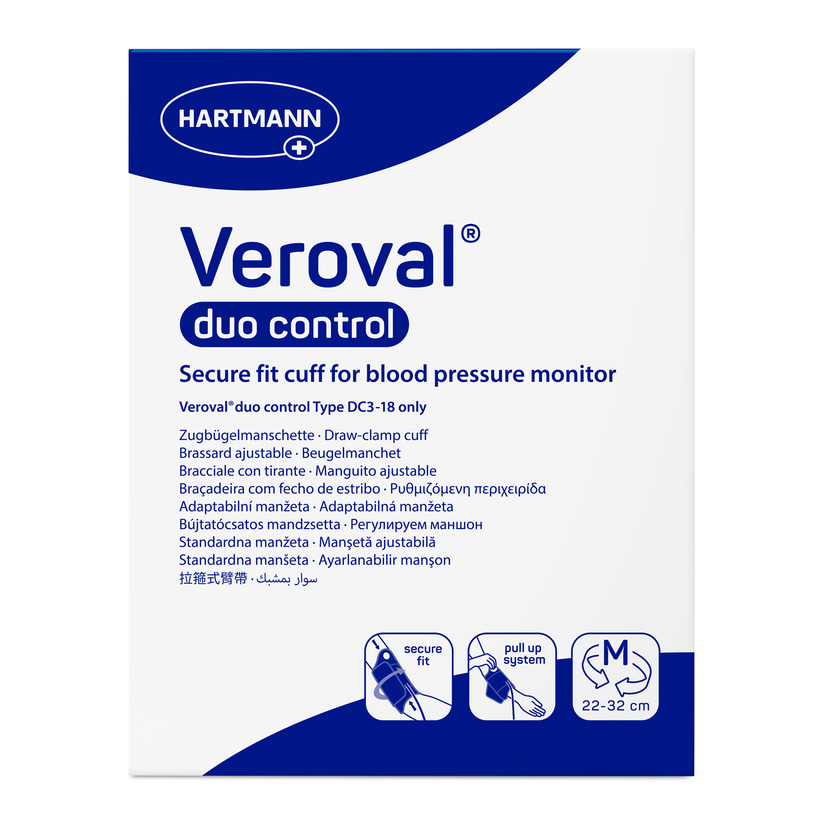 Hartmann Veroval duo control Manschetten - Zugbügelmanschette mit ergonomischer Passform