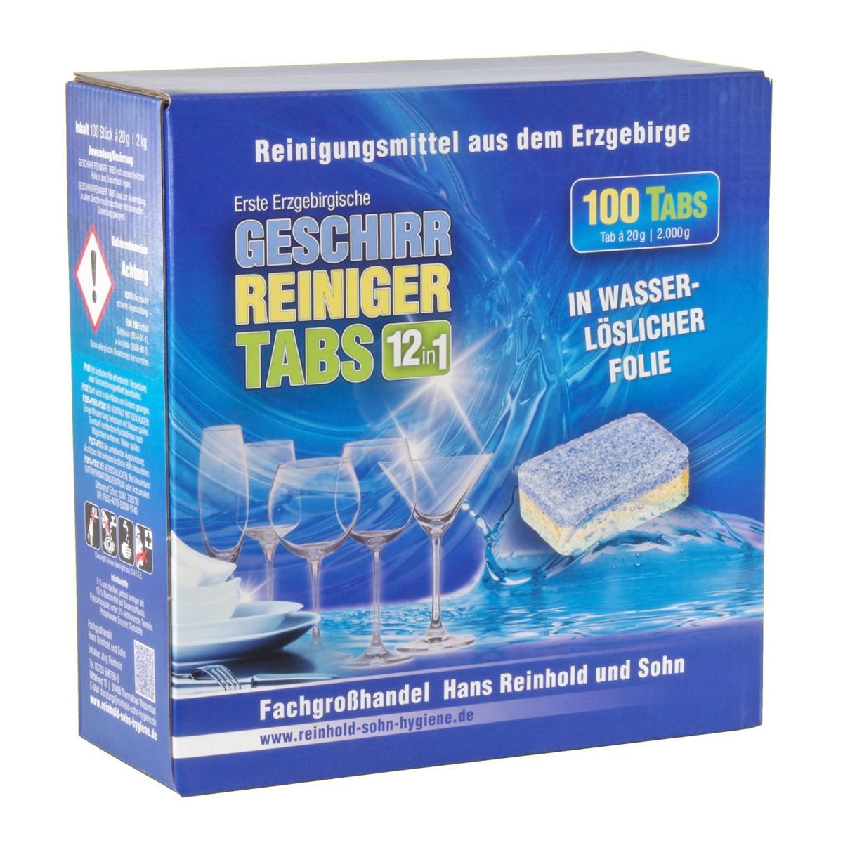 Erste Erzgebirgische Geschirr-Reiniger-Tabs 12 in 1 - 100 Stück