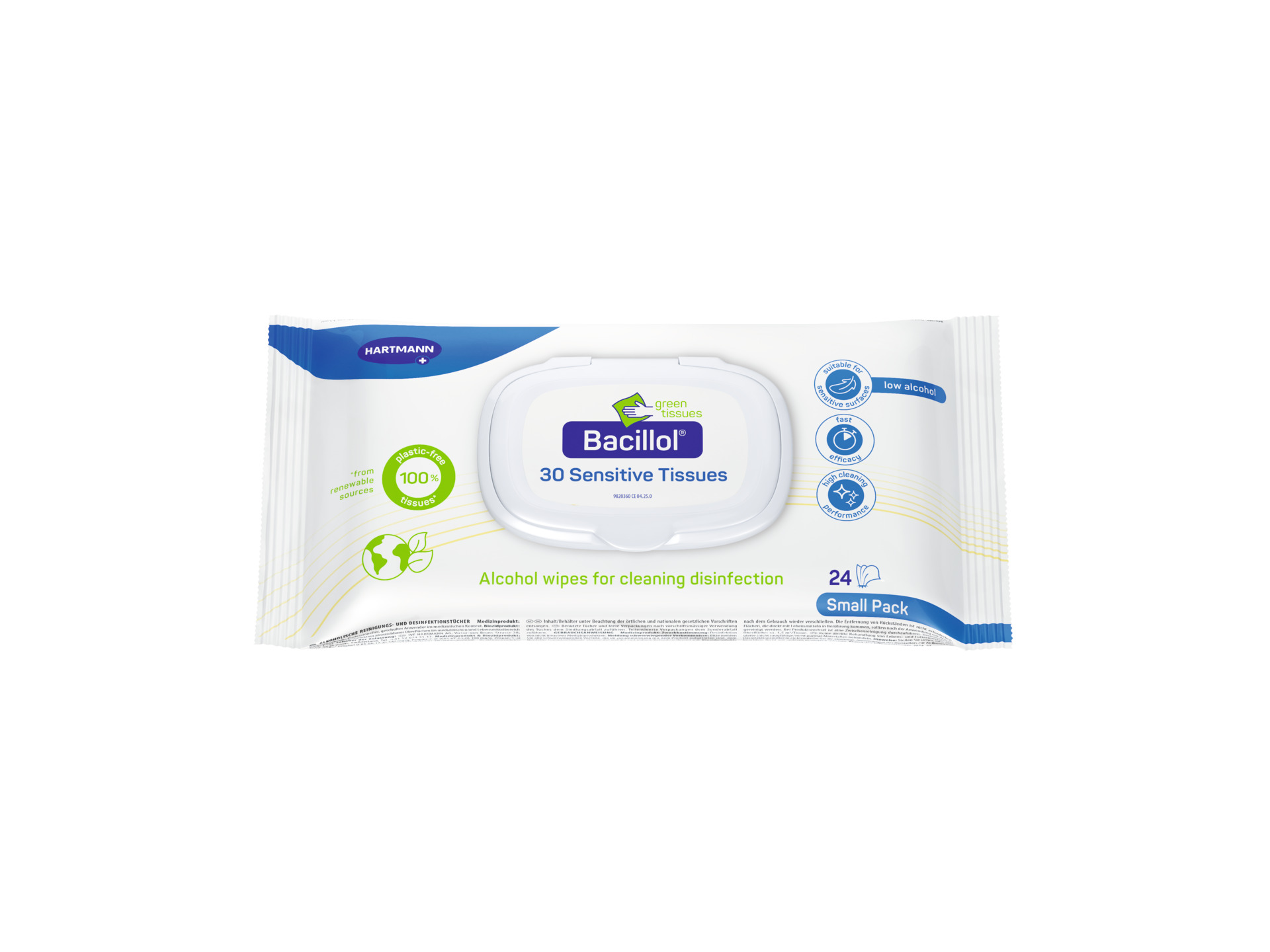 Bacillol 30 Sensitiv Green Tissues - alkoholische Reinigungs- u. Desinfektionstücher
