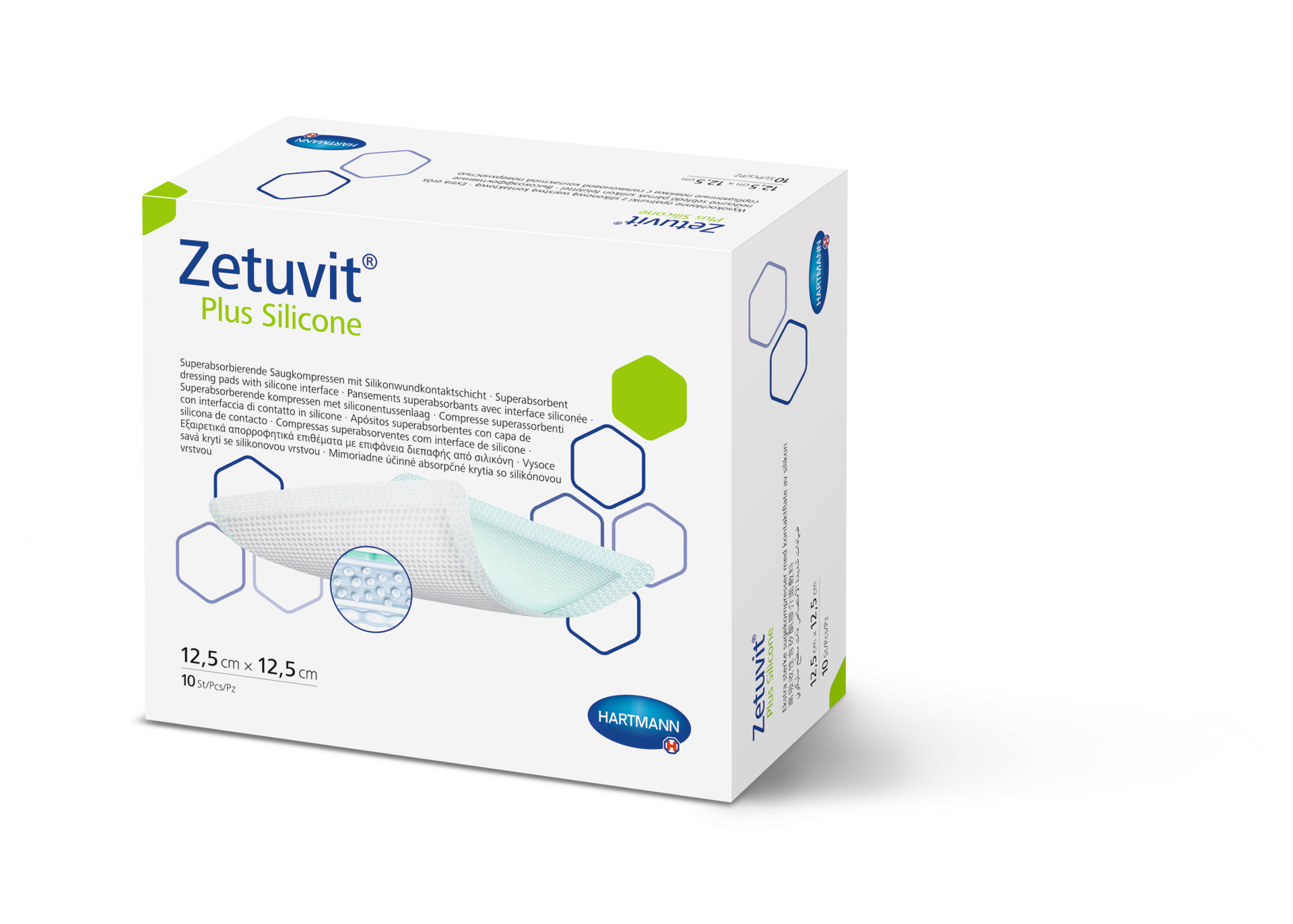 Hartmann Zetuvit Plus Silicone - Superabsorber-Wundauflage mit Silikon-Wundkontaktschicht