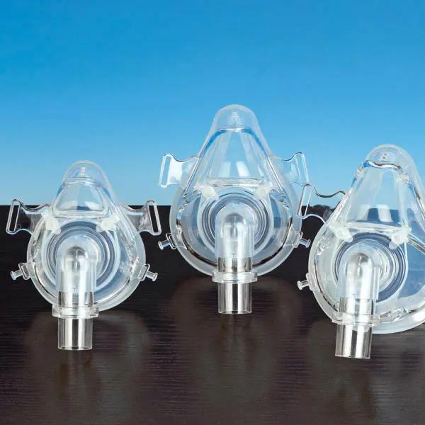 CPAP Therapie Beatmungsmasken Silikon - Nasenmaske mit Neopren-Kopffixiersystem