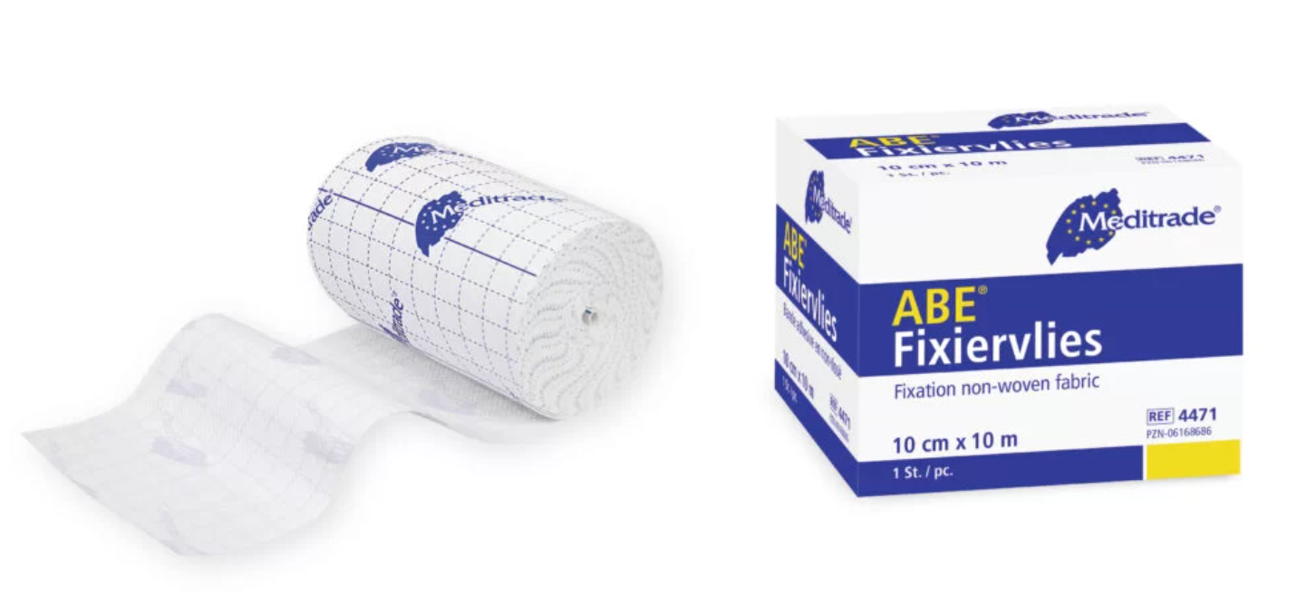 ABE Fixiervlies-Rolle - Elastisch und individuell zuschneidbar, 10 cm x 10 m