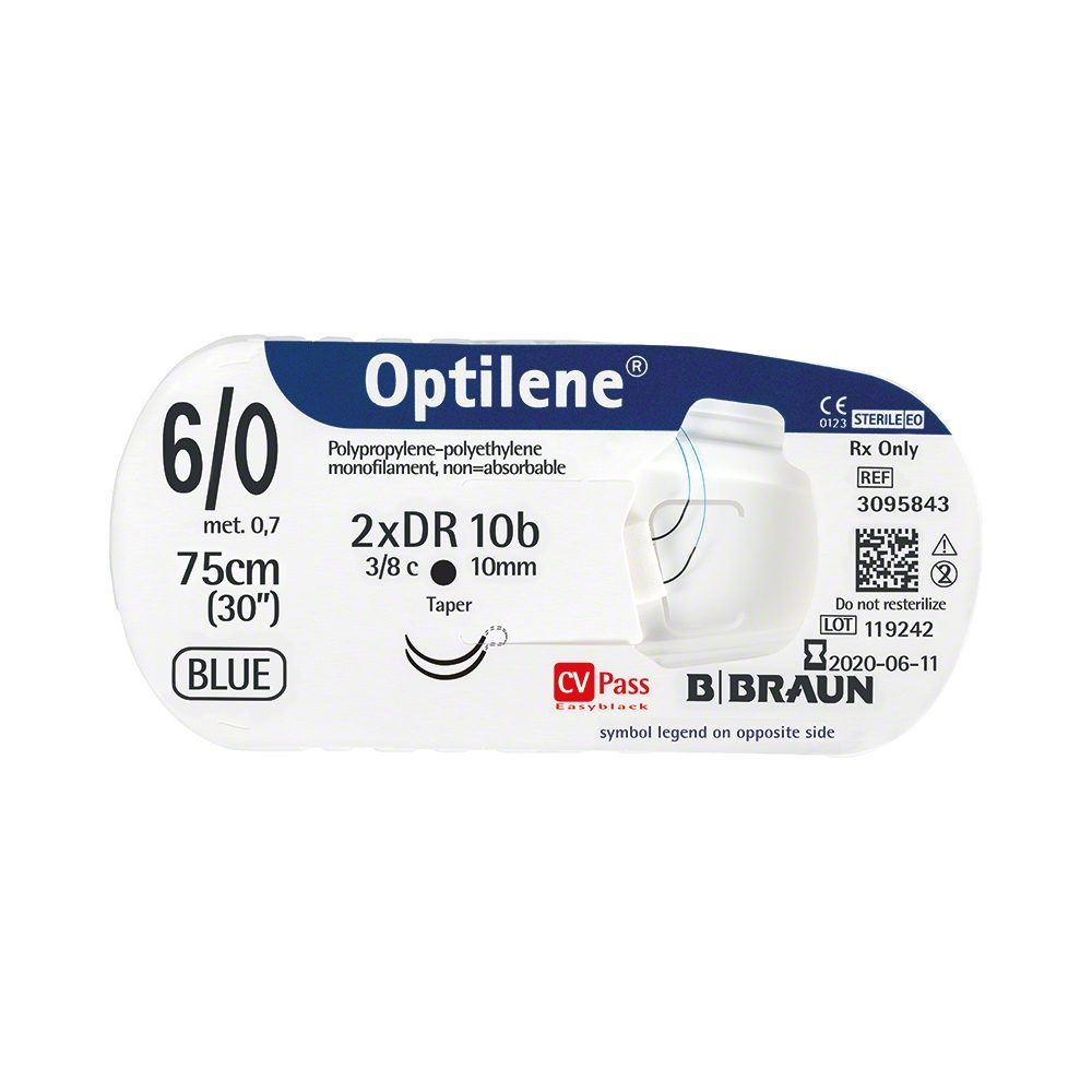 Braun Optilene blau - Nicht resorbierbares, monofiles Nahtmaterial