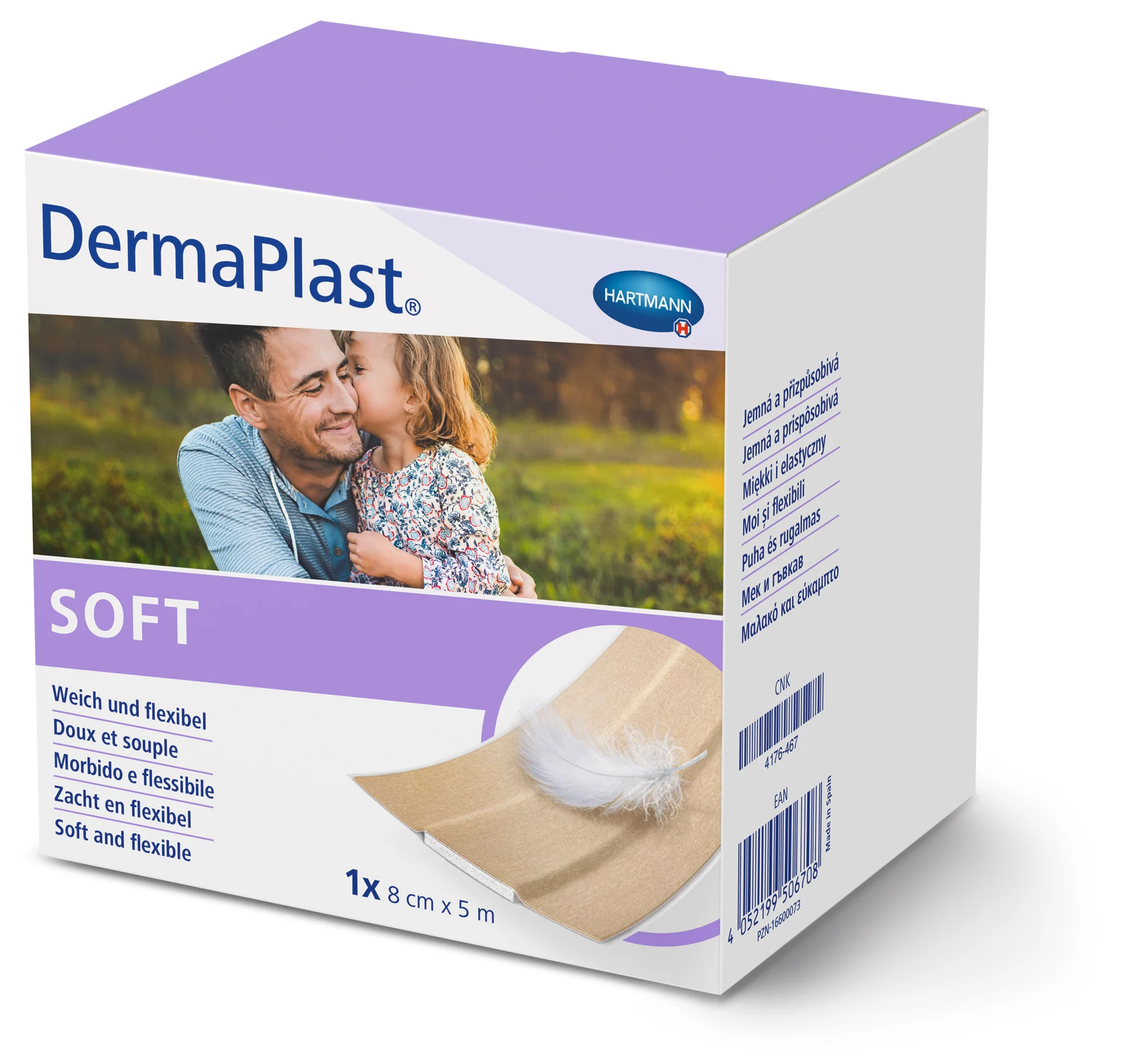 Hartmann DermaPlast Soft - Wundpflaster für sensible Haut, aus querelastischem Vliesstoff