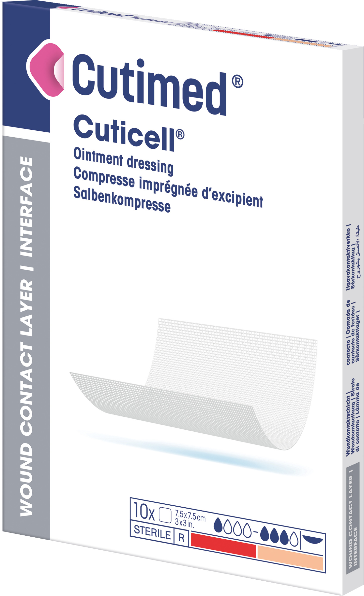CUTIMED Cuticell Salbenkompresse - Sterile Wundauflage latexfrei in 2 Größen