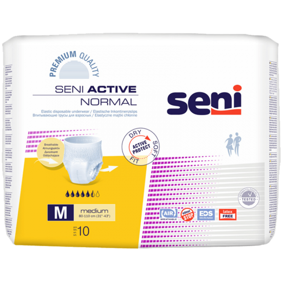 Seni Active Normal - Inkontinenzhosen, Größe M bis XL, Taillenumfang 80 - 160 cm