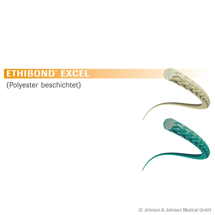 Ethibond Excel CP1 4=1 75 cm  3Dtzd - Grün geflochtenes, nicht resorbierbares Nahtmaterial