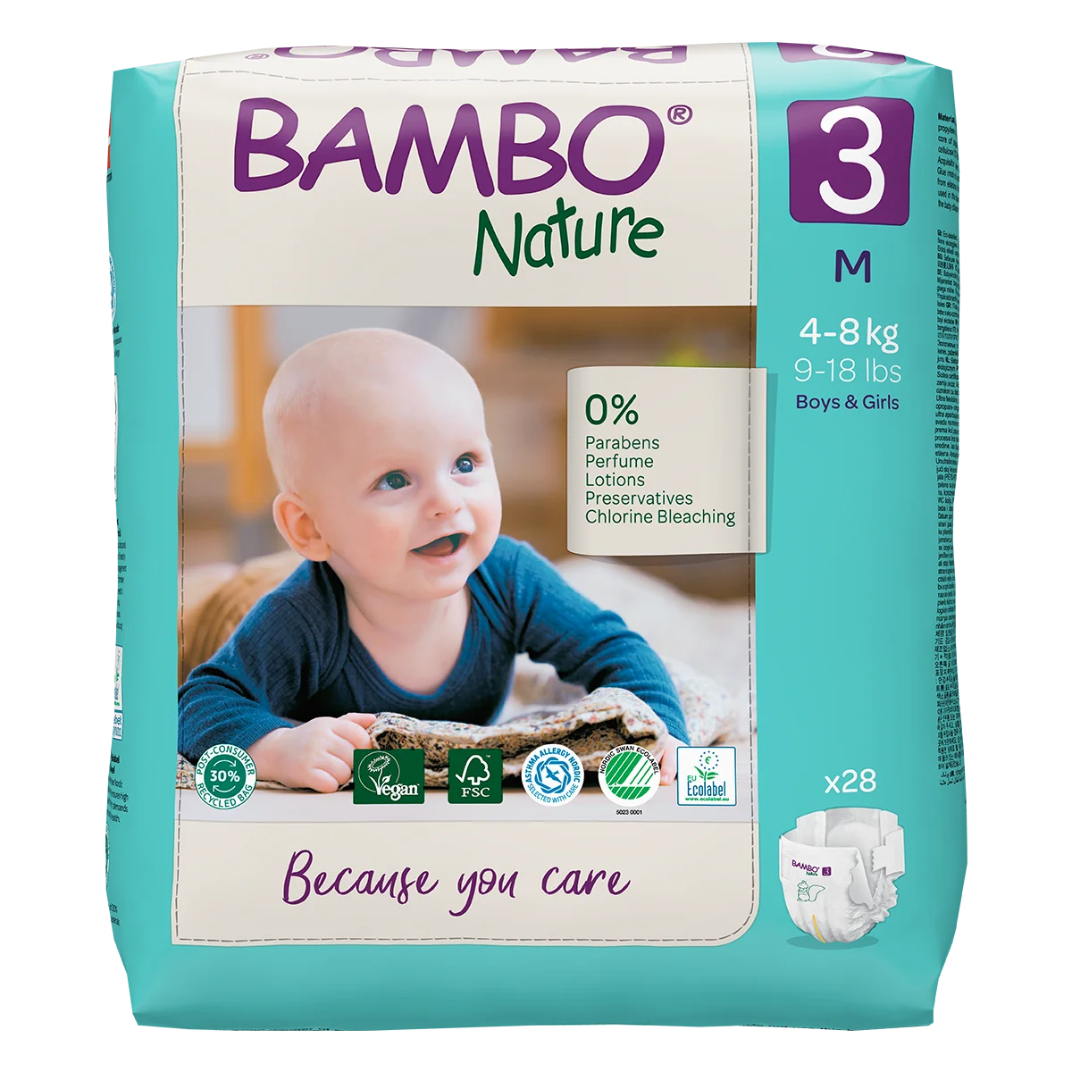BAMBO Nature Windeln - Weich, bequem und selbst für empfindlichste Haut geeignet