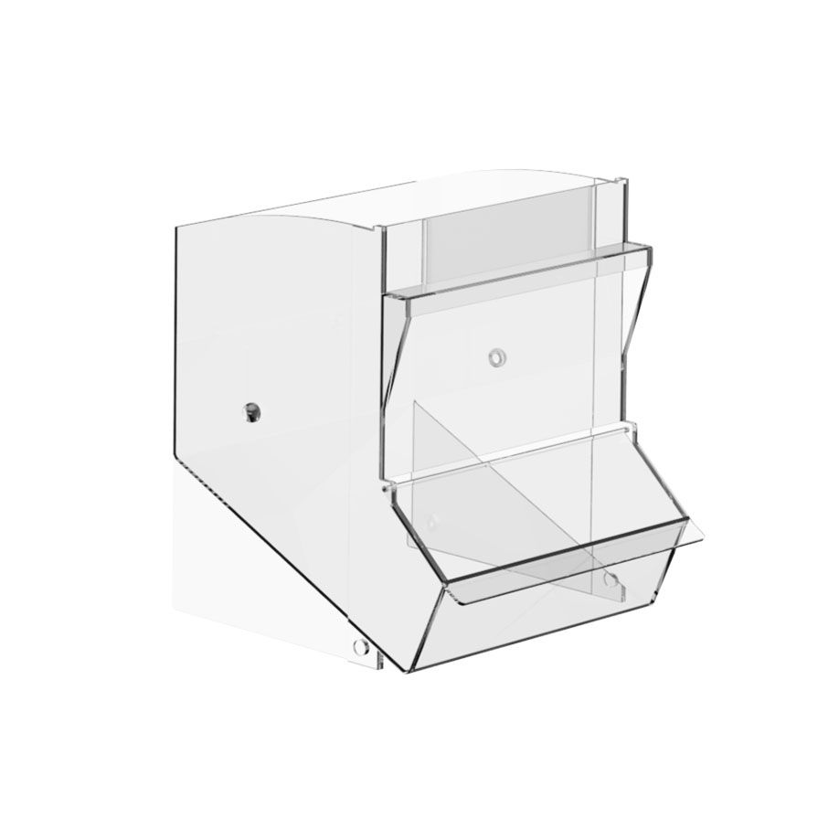 Einzelschütte PicBox inkl. Staubschutzdeckel - passend für Spritzenspender "PicBox"